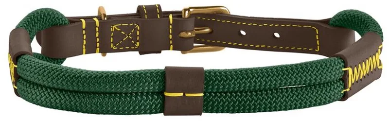 Halsband Malia Donkergroen&Donkerbruin - Hondenhalsband - 60 cm de Hunter – photo produit