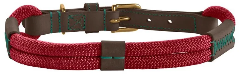 Halsband Malia Wijnrood&Donkerbruin - Hondenhalsband - 55 cm de Hunter – photo produit