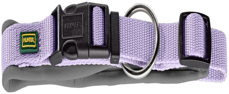 Halsband Neoprene Lavendel&Grijs - Hondenhalsband - L-Xl by Hunter in Grey – product photo