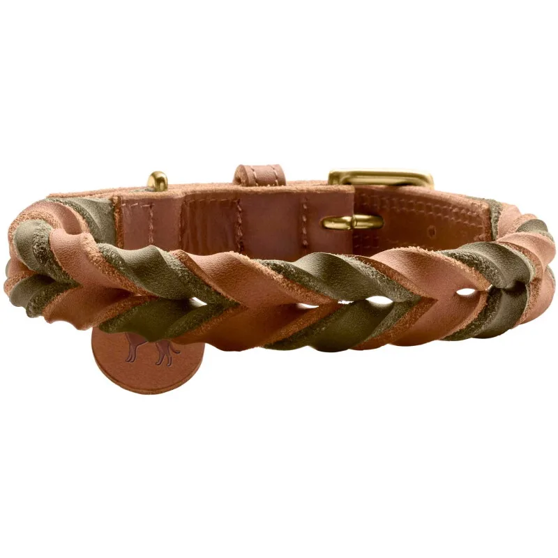 Halsband Solid Education Duo 60 cm från Hunter i Cognac, Regular – produktbild