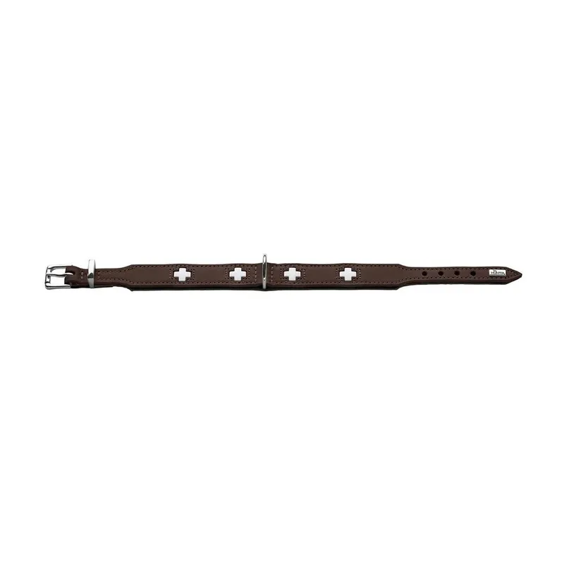 Halsband Swiss Leer Nappa Bruin/Zwart by Hunter – product photo 5 of 5