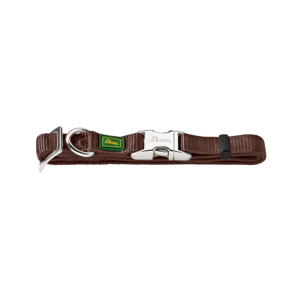 Halsband Vario Basic Alu-Strong Bruin Maat M: 30 - 45 cm nekomtrek hond by Hunter – product photo