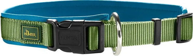 halsband voor hond neopreen vario plus groen / turquoise 55-60 cmx25 mm von Hunter – Produktfoto