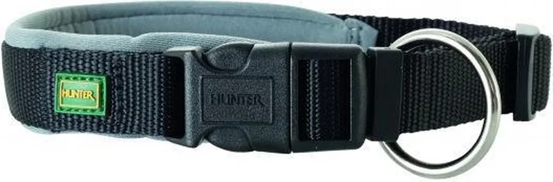 halsband voor hond neopreen vario plus zwart / 010_60-65 cmx25 mm de Hunter en Gris – photo produit