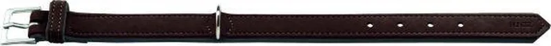 halsband voor hond softie kunstleder nubuck look bruin / zwart 28-34 cmx22 mm by Hunter – product photo