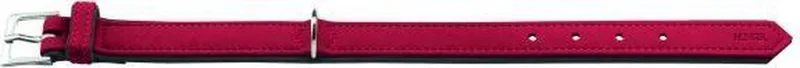halsband voor hond softie kunstleder nubuck look rood / zwart 51-58 cmx35 mm by Hunter – product photo