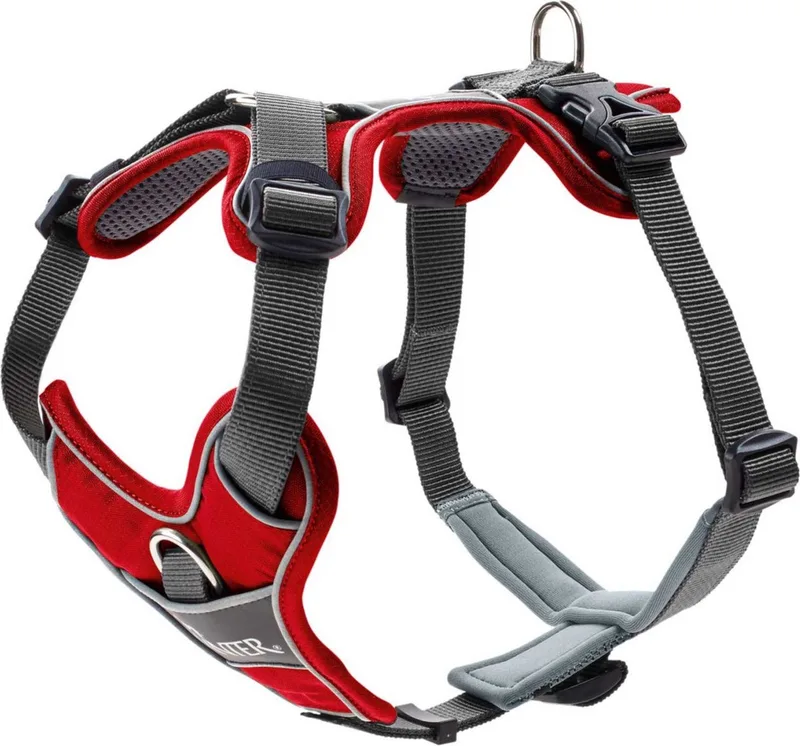 Harnas Divo Rood&Grijs - Hondentuig - L 72-100 Cm de Hunter en Gris – photo produit