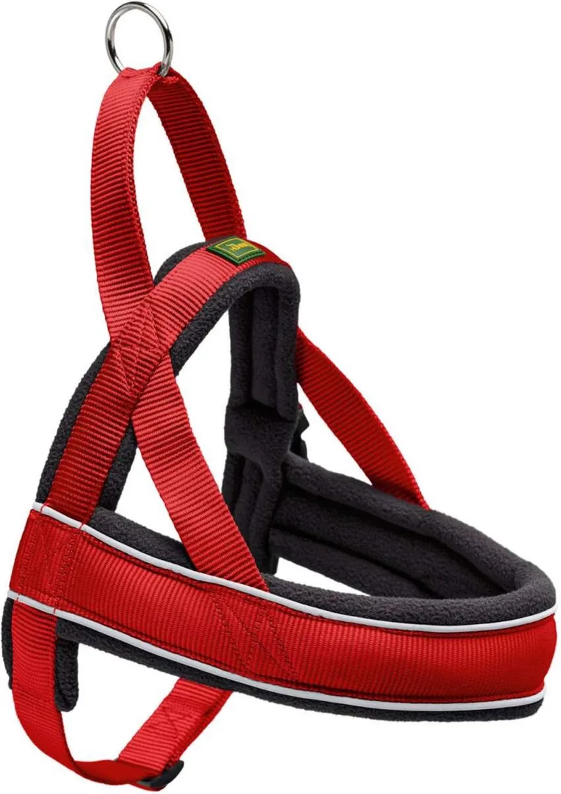 Harnas Norweger Racing Nylon - Medium - 52-62x2.5x2.5 cm - Rood/Zwart de Hunter en Rouge, Noir – photo produit