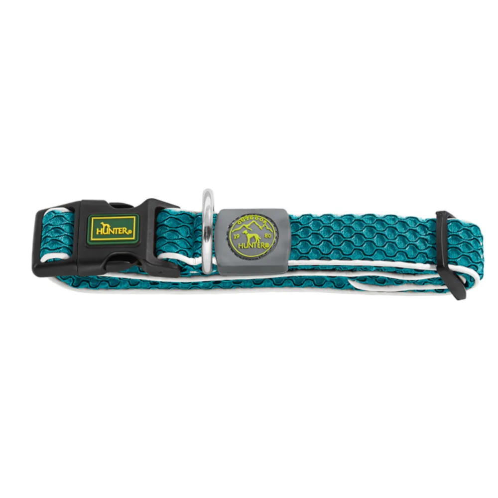 Hilo Vario Basic halsband turkoois maat M-L: 33-50cm nekomtrek hond van Hunter – productfoto