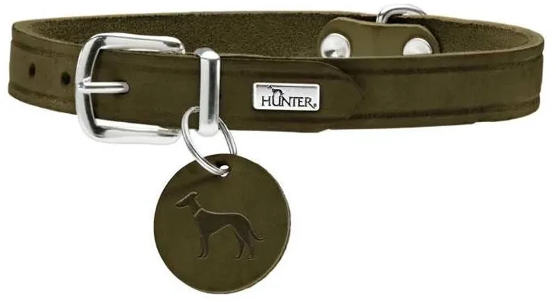 Hondenhalsband Aalborg Olive Maat 42: 32 - 38 cm von Hunter in Olijfgroen – Produktfoto