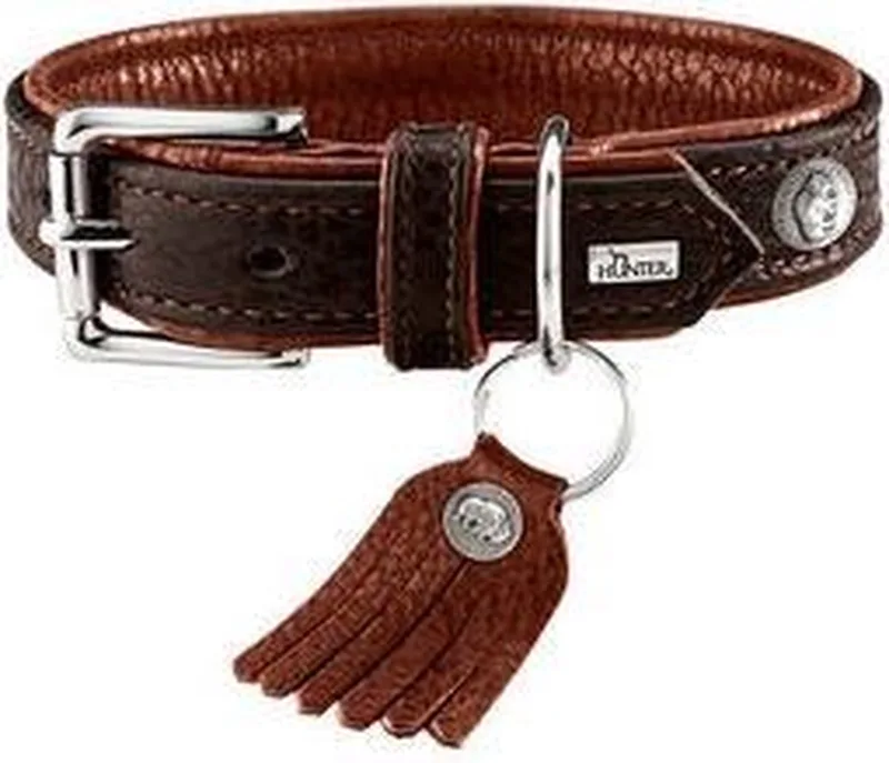 Hondenhalsband Cody - Maat 40 fra Hunter i Donkerbruin – produktbillede