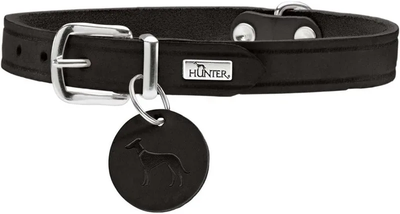 Hondenhalsband Hunter Aalborg M 38-47 cm by Hunter in Black – product photo