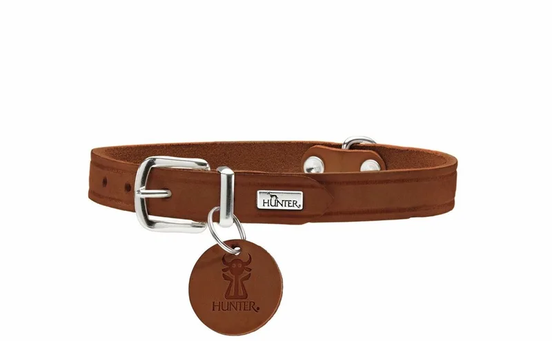 Hondenhalsband Hunter Aalborg Maat 32: 24-29 cm by Hunter in Brown – product photo