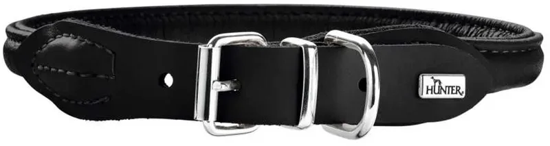 Hondenhalsband Round & Soft Elk Maat 45 by Hunter in Black – product photo