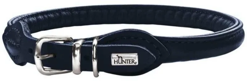 Hondenhalsband Round & Soft Maat 45 von Hunter in Dunkelblau – Produktfoto