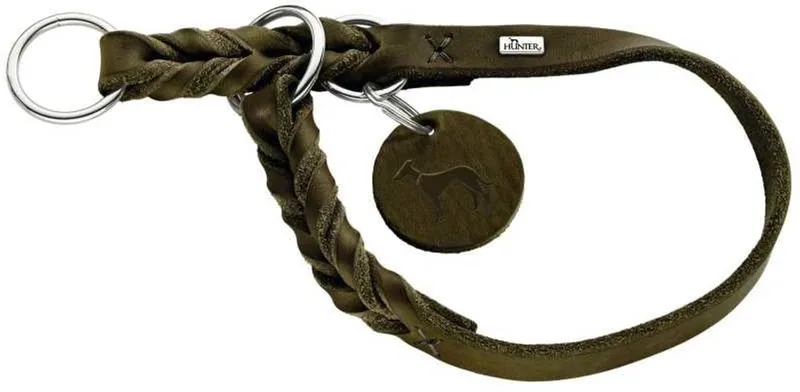 Hondenhalsband Solid Education Maat M-L by Hunter in Olive – product photo