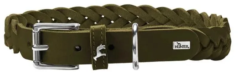 Hondenhalsband Solid Education Maat S-M by Hunter in Olive – product photo