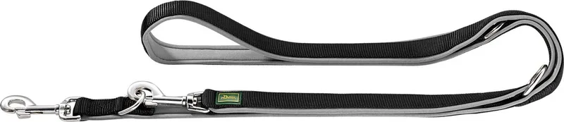 Hondenriem - Neopreen - 200 x 2,5 cm - Zwart/Grijs de Hunter en Noir – photo produit