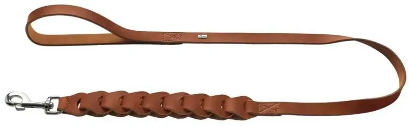 Hondenriem Solid Education Chain van Hunter in Cognac – productfoto