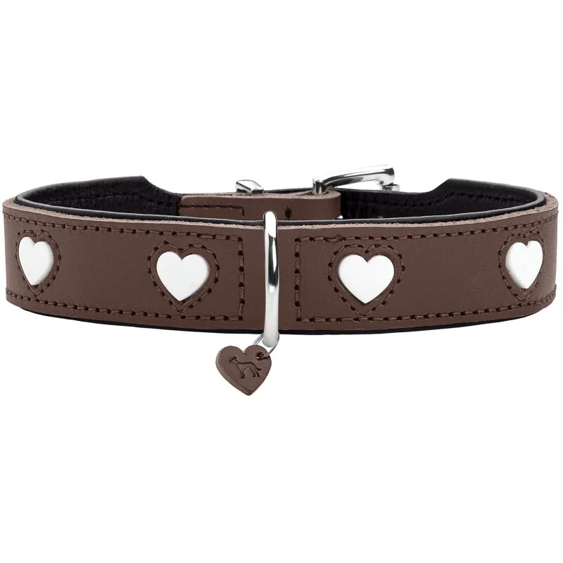 Hundehalsband love braun XS-S van Hunter in Regular – productfoto