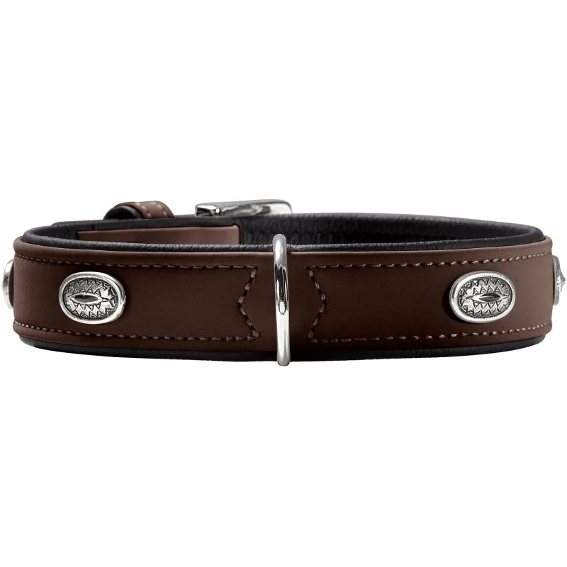 Hundehalsband softie stone M-L von Hunter in Braun, Regular – Produktfoto
