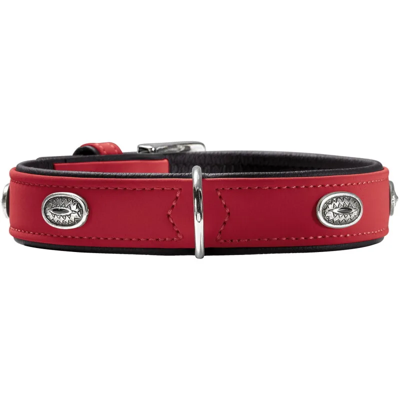 Hundehalsband softie stone S von Hunter in Rot, Regular – Produktfoto