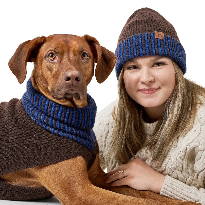 Hundepullover Odense mit Mütze (Set) 75 cm de Hunter en Marron, Regular – photo produit