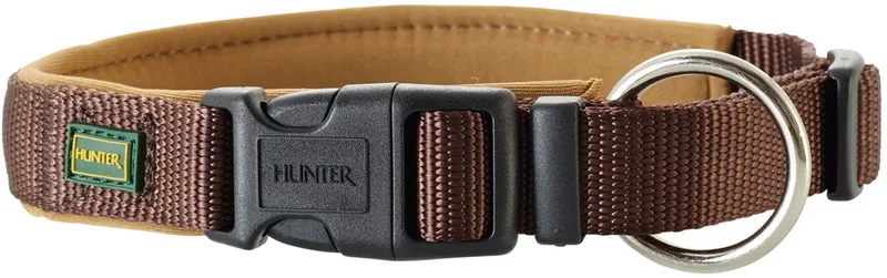 Klikhalsband Neopreen Vario Plus Bruin&Caramel - Hondenhalsband - S 30-35x2.0 Cm de Hunter – photo produit