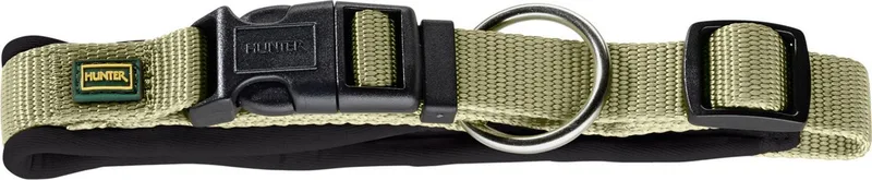 Klikhalsband Neopreen Vario Plus Olijfgroen&Zwart - Hondenhalsband - M-L 45-50x2.0 Cm by Hunter in Olijfgroen – product photo