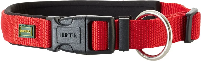 Klikhalsband Neopreen Vario Plus Rood&Zwart - Hondenhalsband - Xl 60-65x2.5 Cm de Hunter en Bekijk productafbeelding – photo produit