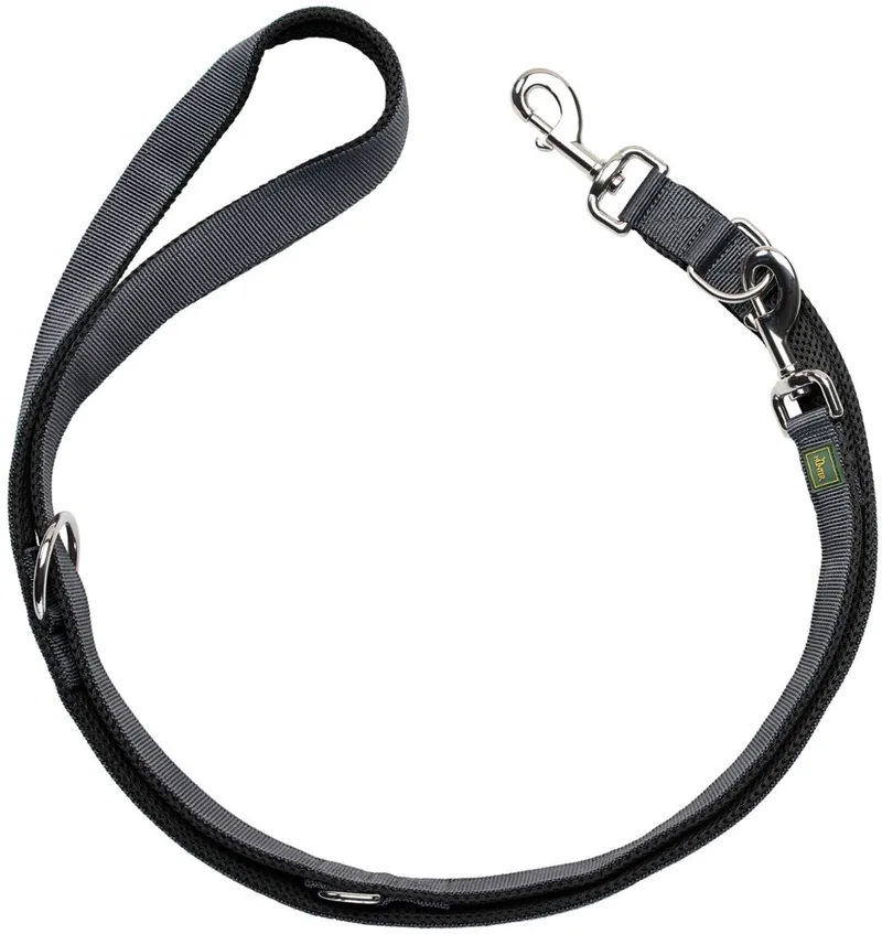 Looplijn Maldon Up Zwart&Grijs - Hondenriem - 200x2.5 cm von Hunter in Grau – Produktfoto