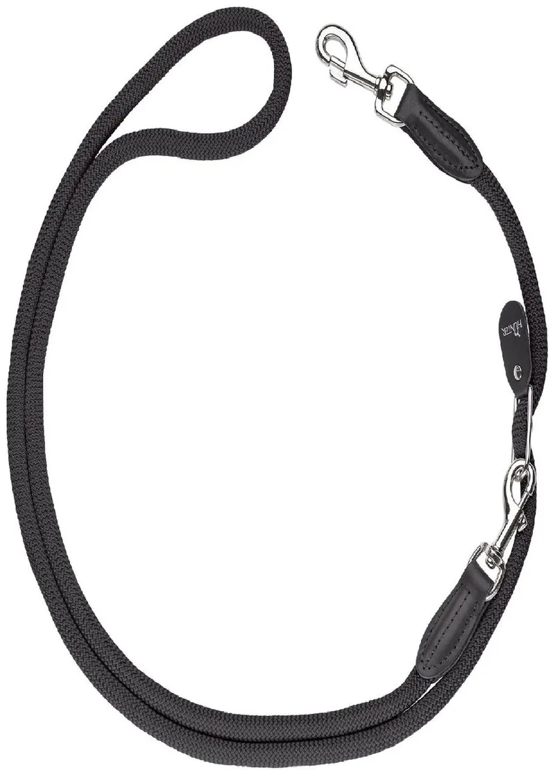 Looplijn Vario Freestyle - Hondenriem - Ø8x260 cm Zwart de Hunter – photo produit