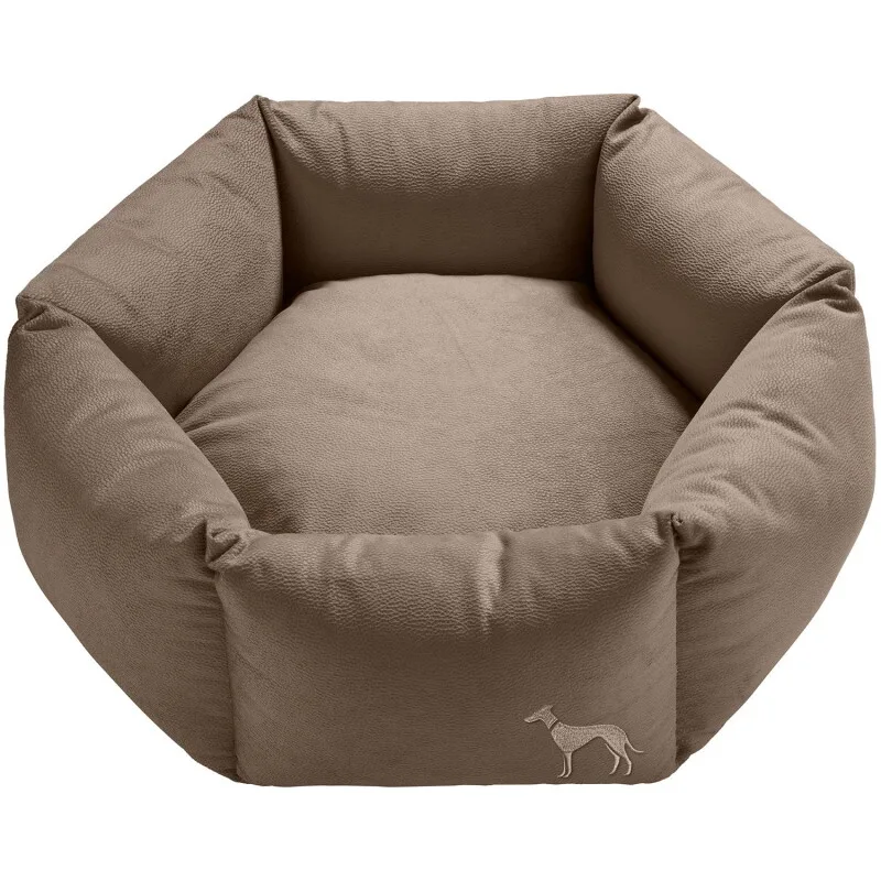 Orthopädisches Hundesofa Merida 6-eckig taupe 1,1 m, 35 cm, 1,1 m fra Hunter i Regular – produktbillede