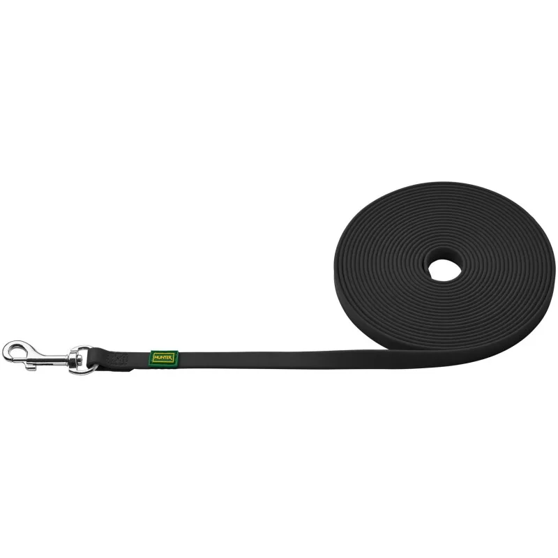 Suchleine Convenience 1 cm, 5 m de Hunter en Noir, Regular – photo produit