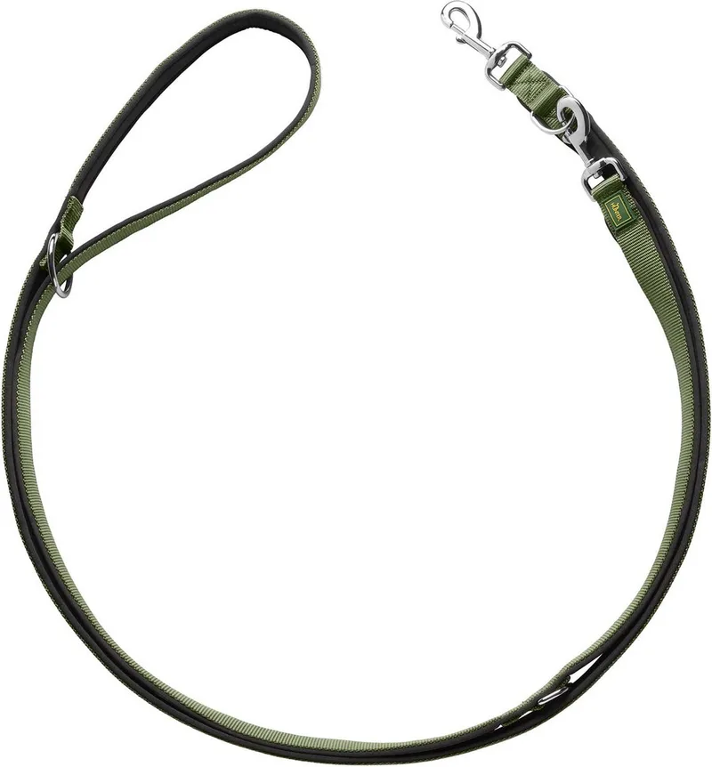 Trainingslijn Neopreen Nylon Olijfgroen&Zwart - Hondenriem - 200x2 cm de Hunter en Bekijk productafbeelding – photo produit