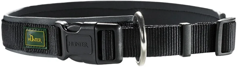 Vario Plus Hondenhalsband - 55-60 cm - Zwart/Grijs de Hunter en Gris – photo produit
