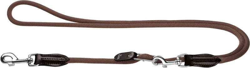 Variolijn Freestyle Nylon Rond 260x1 cm - Hondenriem von Hunter in Braun – Produktfoto