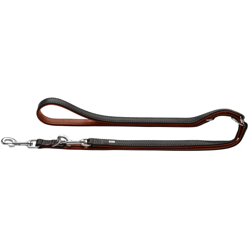 Verstellbare Führleine Canadian Up schwarz/ braun 1,5 cm fra Hunter i Regular – produktbillede