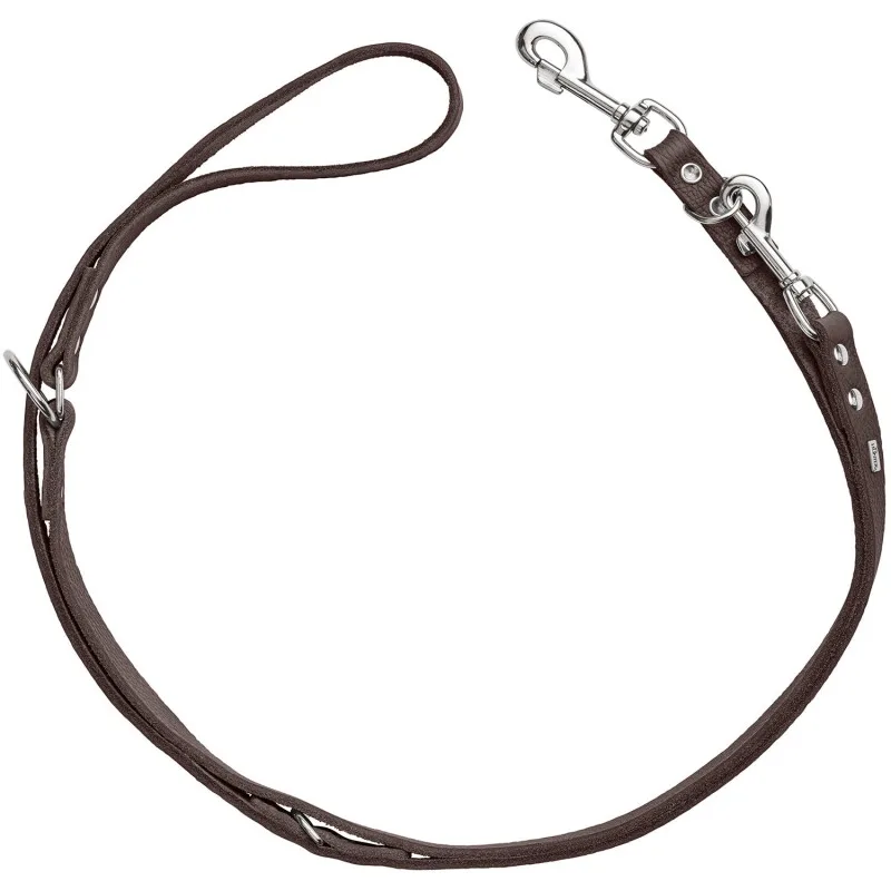 Verstellbare Führleine Grenaa 2 m, 13 cm von Hunter in Dunkelbraun, Regular – Produktfoto