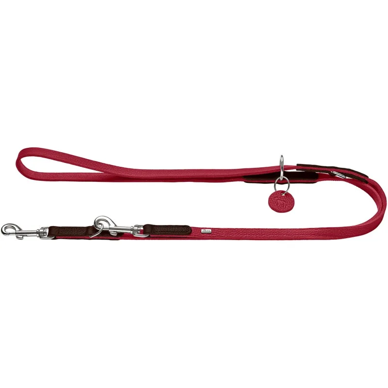 Verstellbare Führleine Karlby braun/ rot 2 m, 1,5 cm de Hunter en Marron, Rouge, Regular – photo produit