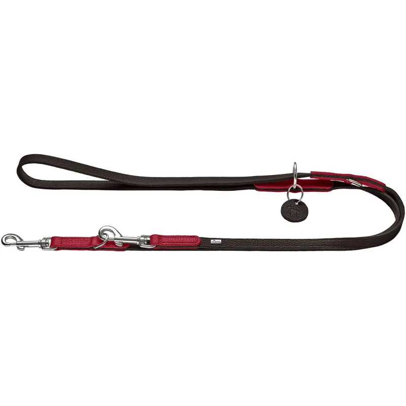 Verstellbare Führleine Karlby rot/ schwarz 2 m, 2 cm von Hunter in Rot, Schwarz, Regular – Produktfoto