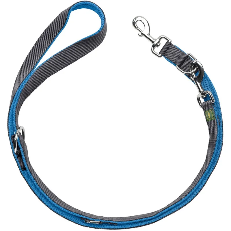 Verstellbare Führleine Maldon blau/ grau 2 cm by Hunter in Blue, Grey, Regular – product photo