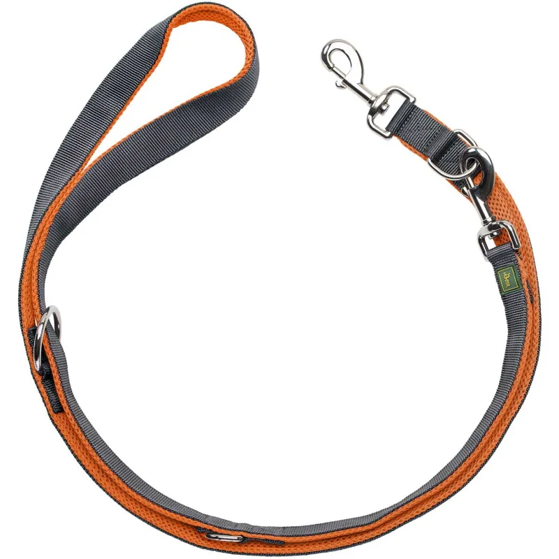 Verstellbare Führleine Maldon orange/ grau 2,5 cm by Hunter in Orange, Grey, Regular – product photo