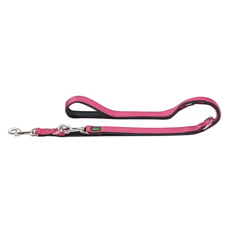 Verstellbare Führleine Neopren 1,5 cm, 2 m fra Hunter i Himbeere, Regular – produktbillede