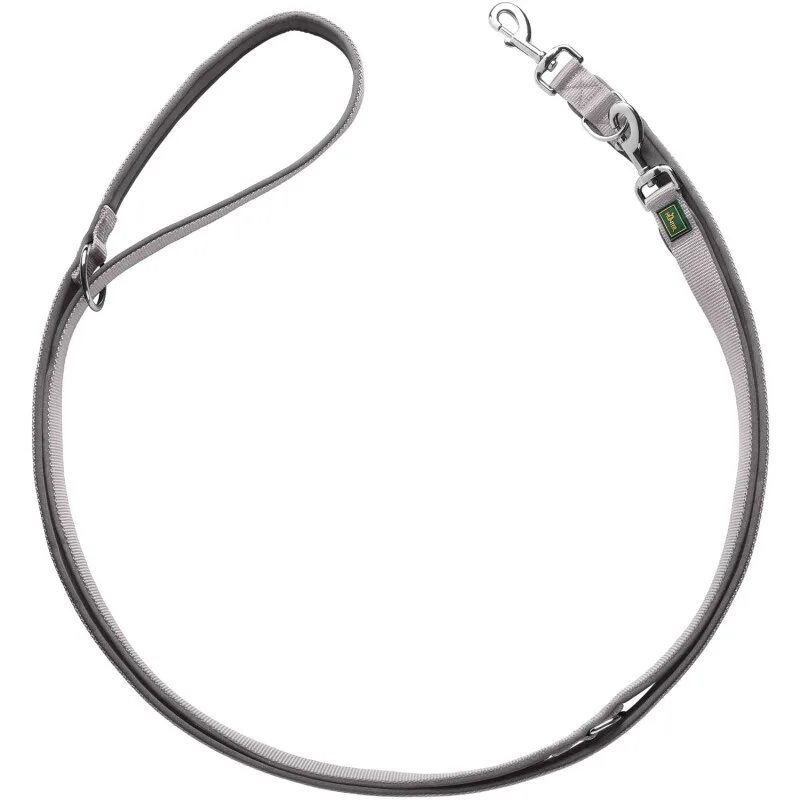 Verstellbare Führleine Neopren 1 cm, 2 m de Hunter en Gris, Regular – photo produit
