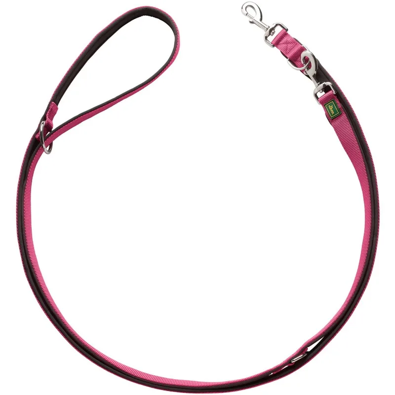 Verstellbare Führleine Neopren 2 cm, 2 m by Hunter in Himbeere, Regular – product photo