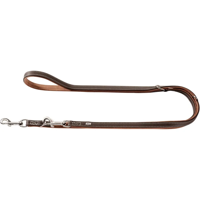 Verstellbare Führleine Porto dunkelbraun / beige M-L de Hunter en Dunkelbraun, Beige, Regular – photo produit