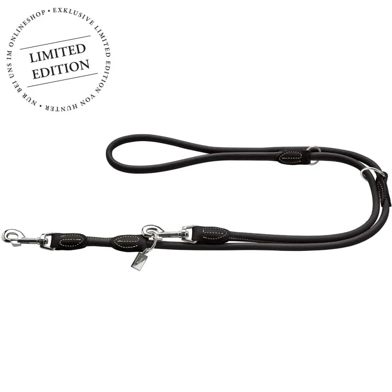 Verstellbare Führleine Round & Soft Bega schwarz S-L von Hunter in Regular – Produktfoto