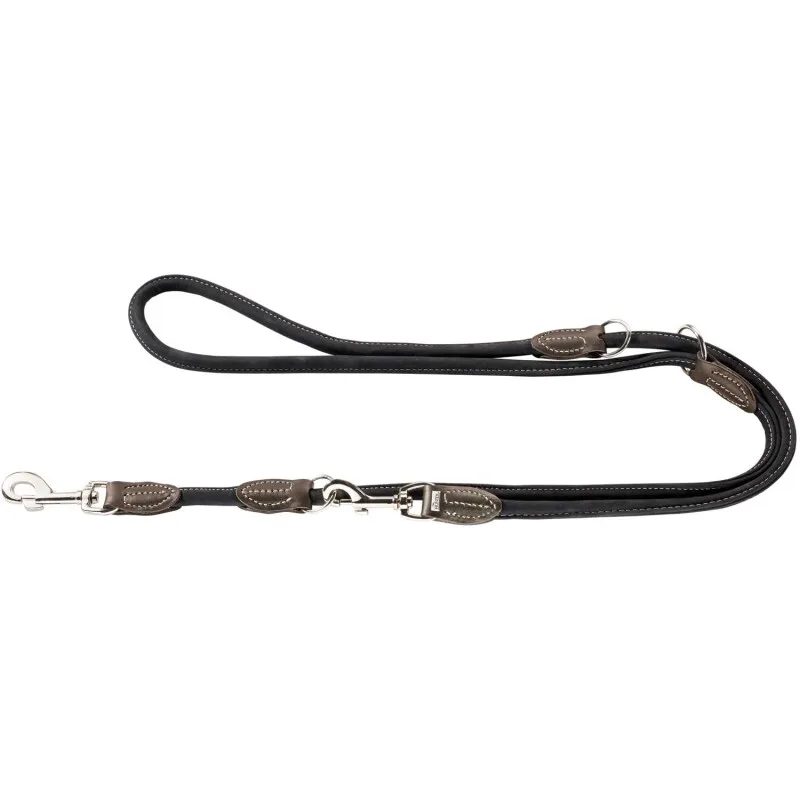 Verstellbare Führleine Round & Soft Hunting M-L von Hunter in Schwarz, Regular – Produktfoto