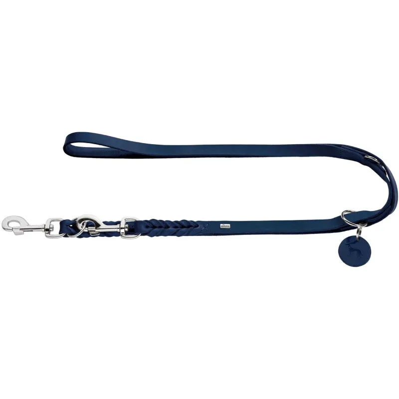 Verstellbare Führleine Solid Education 1,3 cm, 2 m von Hunter in Dunkelblau, Regular – Produktfoto